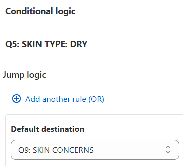how to use jump logic