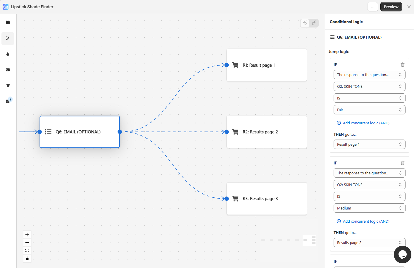 how_to_shopifyV2_multiple_result_pages_jumplogic