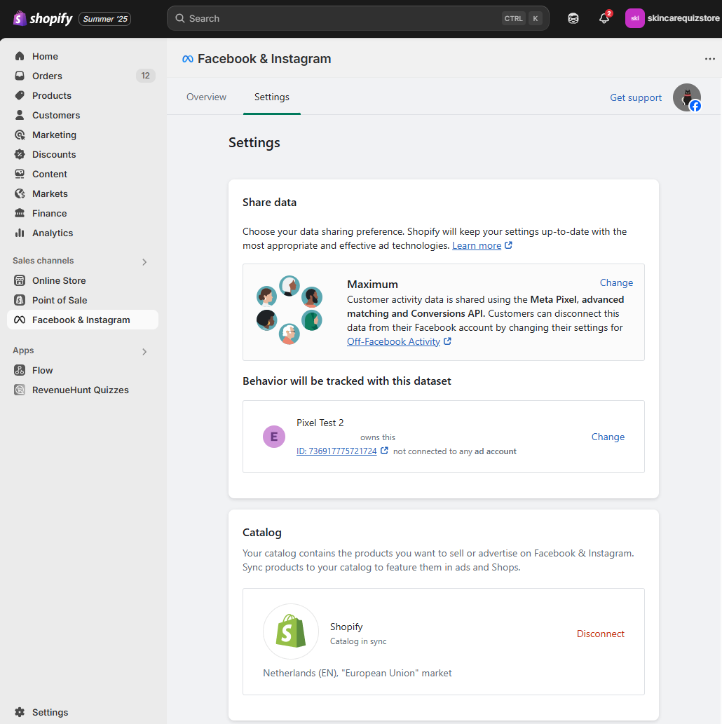 how to integrate fb pixel shopify v2