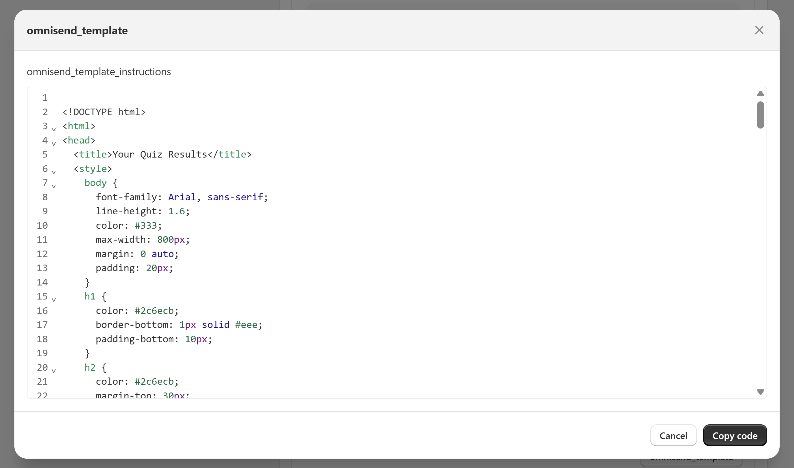 how to shopifyv2 omnisend template copy