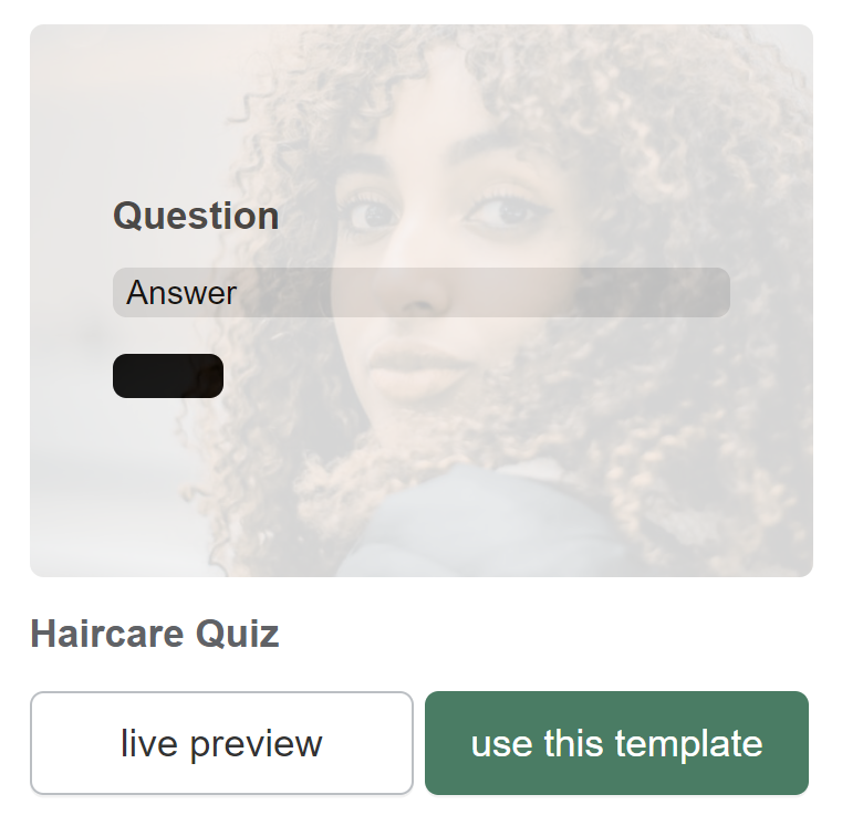 new quiz add quiz from a template