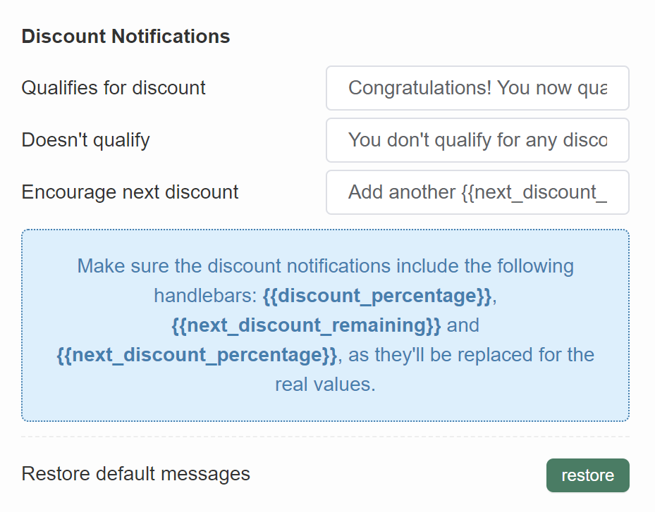 quiz builder quiz settings messages discounts